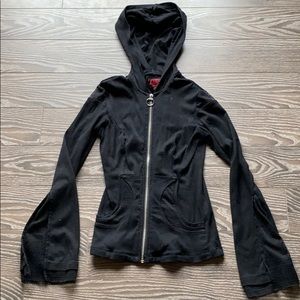 Tripp Black Fishnet Hoodie